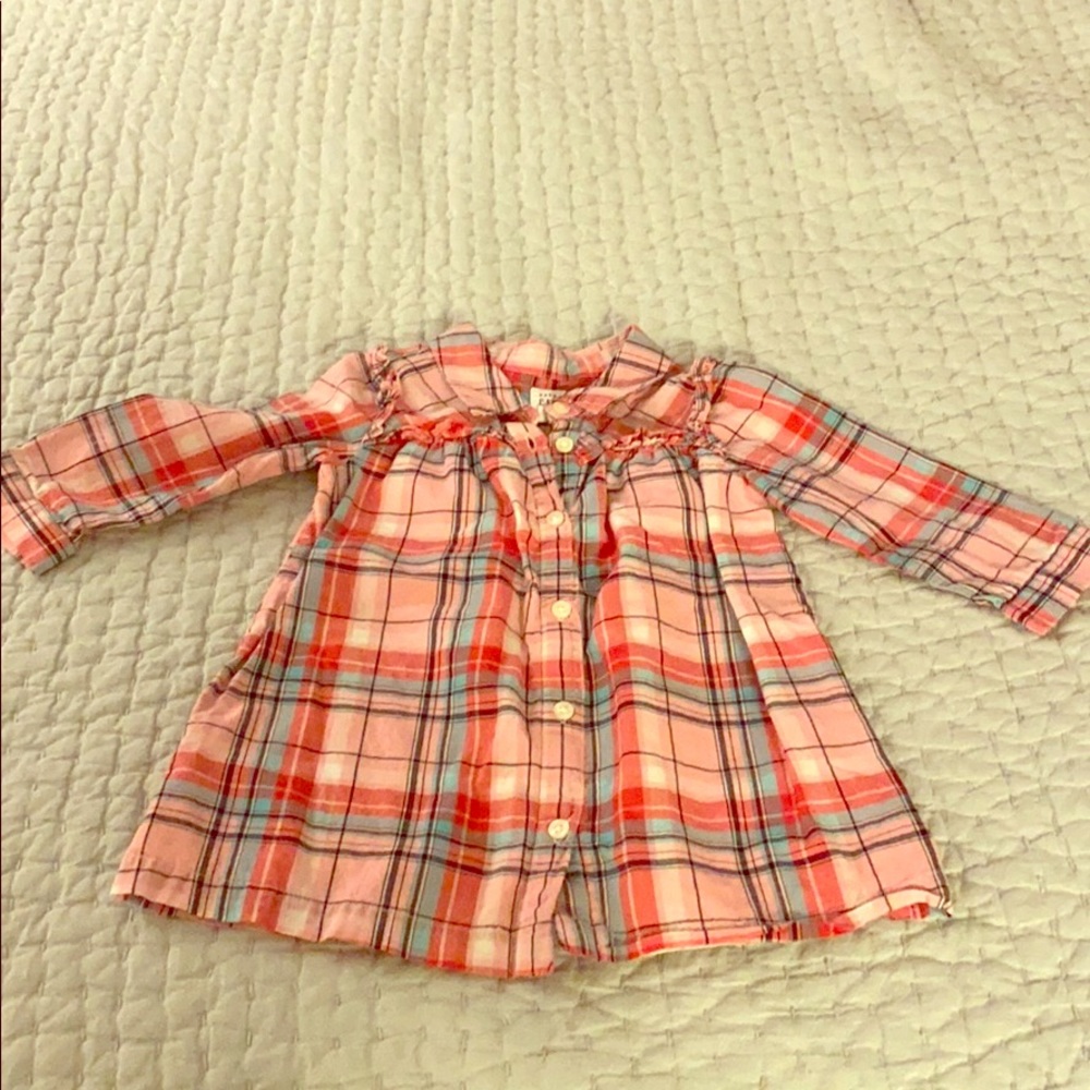 Cute pink plaid dress gap 18-24mo